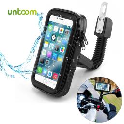 Untoom suporte de telefone para motocicleta, à prova d'água, suporte de montagem de celular para scooter, espelho retrovisor, para iphone, xiaomi - Image 1