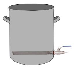 Homebrew Chaleira sem solda e barril Converter Kit, 12 "Tela Bazooka, Cerveja Mash Tun, Kit de válvula de esfera de 2 peças, 304 SSS - Image 2