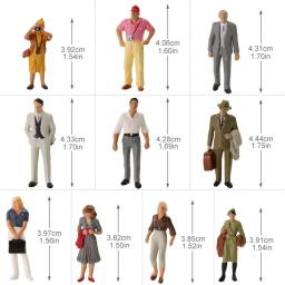 Evemodel-Modelo de trens pintados, All Standing, Escala 1:43, Pessoas, Passageiros, 20pcs - Image 4