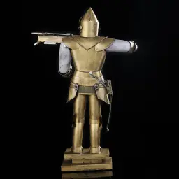 Escultura de réplica de guerreiro de besta de metal medieval vintage feito à mão de armadura de ferro cavaleiro estátua ornamento decoração acessórios de artesanato - Image 5