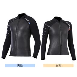 Roupa de mergulho de pele de tubarão, jaqueta de 3mm dividida para mergulho, surf feminino, snorkeling, roupa de banho quente, roupa de casal - Image 3