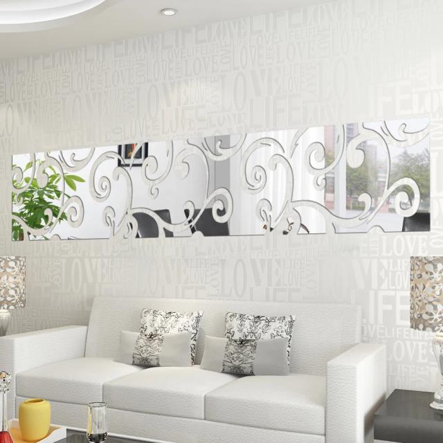 Espelho Adesivo 3D Brilhante para Parede - Decoração Moderna e Abstrata para Sua Sala