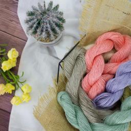 250g renda de linho natural 100% peso tricô mão fio de crochê para vestimentas moda verão roupas de bebê roupas macias e legais - Image 1