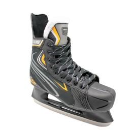 Adulto criança hóquei no gelo faca patinação tênis de skate no gelo truques sapatos lâmina de gelo real patines de esqui preto pvc malha id24 - Image 1