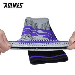 AOLIKES-Suporte Basquete Silicone Joelheira Acolchoada, Joelheiras, Suporte Brace, Menisco Protetor Patela, Segurança Esportiva, 1Pc - Image 3