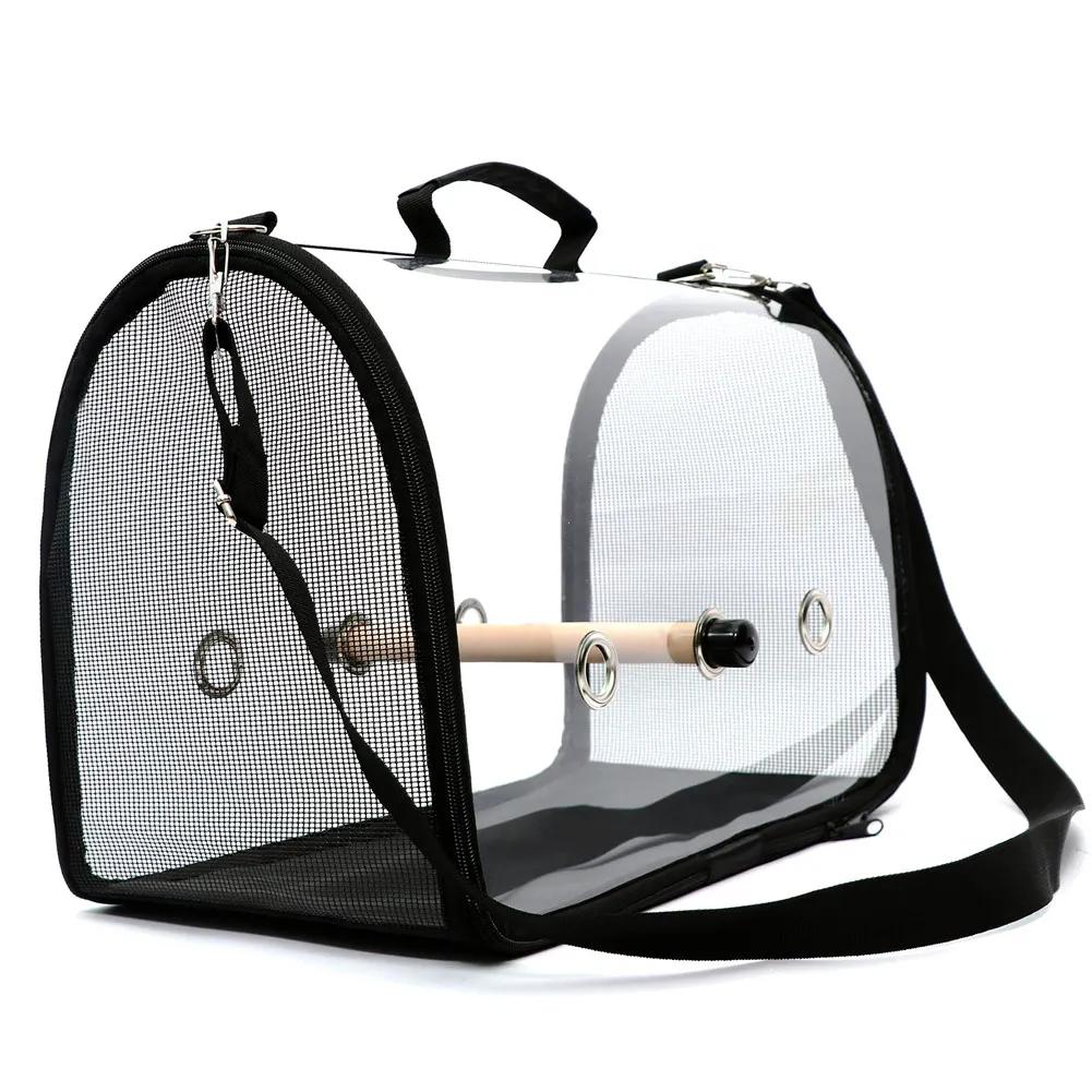 Gaiola transportadora de pássaro transparente pvc respirável papagaios saco de viagem mochila para animais de estimação birdcage pássaro saco de viagem suprimentos para animais de estimação portador - Image 1