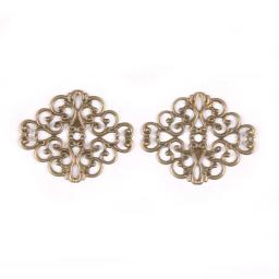 Fios de metal para decoração de casa, 20 peças, ornamentos de flores, enfeites de conectores, para scrapbooking, acessórios diy 37x30mm, yk0749 - Image 5