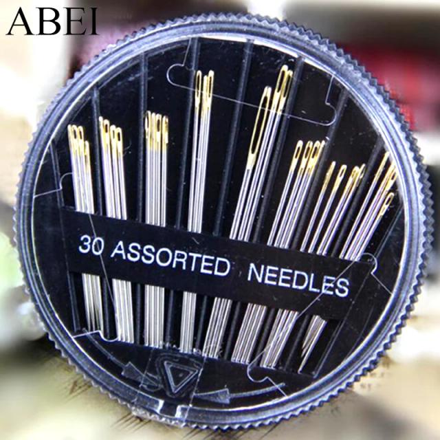 Conjunto de 30 Peças de Agulhas Sortidas para Costura, Artesanato e DIY
