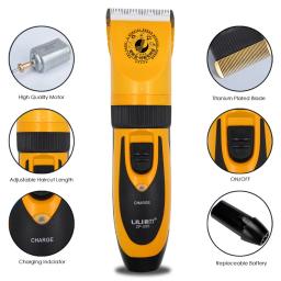 Aparador profissional para pelos de pets, máquina elétrica recarregável de alta qualidade para tosa de pets, cães e gatos, 35w - Image 3