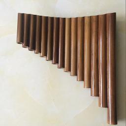 Flauta de bambu artesanal com 15 canos, instrumento musical de sopro em madeira, canos para mão direita e esquerda com bolsa dizi - Image 2
