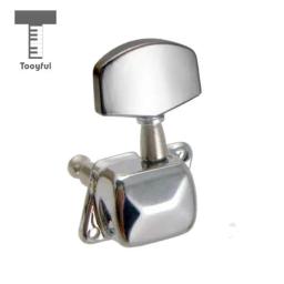 Tooytivas conjunto de 6 peças de peças de corda bloqueada cromada, afinador de chave, cabeçotes de máquina para guitarra elétrica acústica 3r3l - Image 3