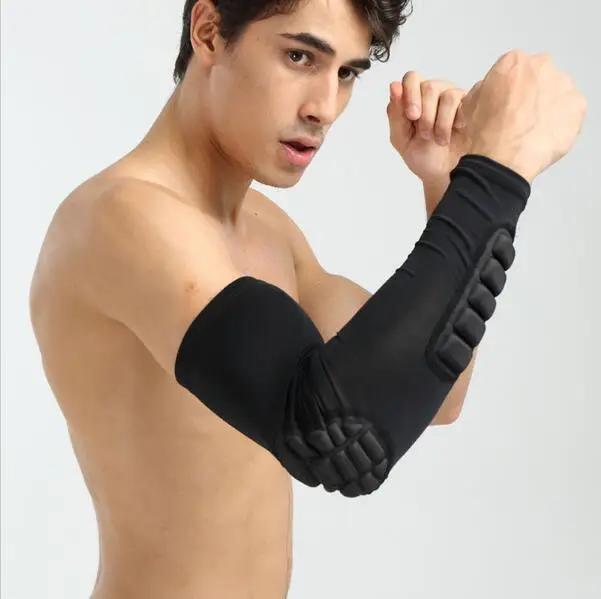 Manga de braço para basquetebol, cotovelo, cotovelo, exterior, manga de compressão unisex, estendida, respirável, 1 pc - Image 1