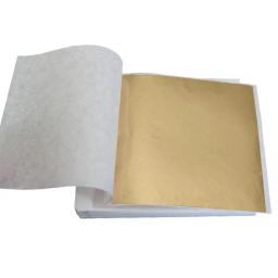 Folhas de papel para arte artesanal, folhas de imitação de ouro/prata/cobre com 100 peças para folha de papel folha dourada para decoração de artesanato faça você mesmo - Image 1