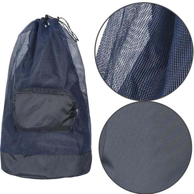 Mochila Dobrável Compacta para Snorkeling com Bolso de Malha Leve e Acessórios de Natação