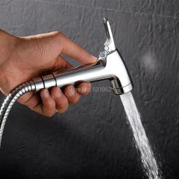Ducha higiênica de bidê abs shattaf, spray de pulverização cromado higiênico com cabeça de chuveiro e ducha manual - Image 1