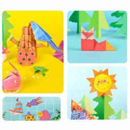 Livro de Origami dos desenhos animados para Crianças, Artes de Papel e Artesanato Brinquedos Meninas, DIY Handmade 3D Puzzle, Artesanato Animal, Brinquedo Infantil Educativo, 54 Pcs - Image 4