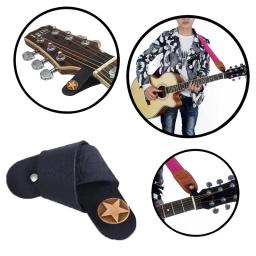 Couro ajustável guitarra pescoço cinta titular, botão Headstock adaptador, cinto peças e acessórios - Image 3