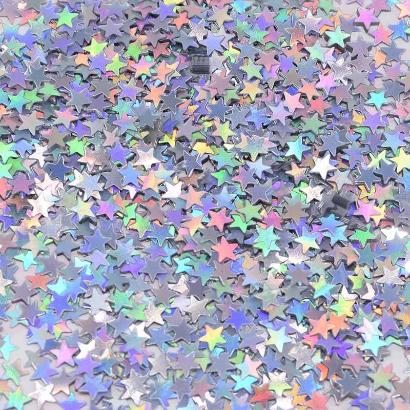 3000 pçs/saco 6mm brilho lantejoulas estrelas mesa confetes polvilhar para festa de aniversário casamento decoração ouro laser pentagrama suprimentos - Image 1