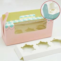 Caixa de cupcake com alça de janela, caixa de papel kraft de circo unicórnio para bolo, embalagens de festa, lembranças, caixas de bolo de casamento, 20 peças - Image 5