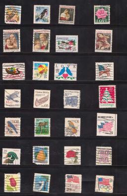 Selos postais vintage com Post Mark, papel para coleta, sem repetição, todos diferentes, EUA, 300 pcs por lote - Image 4