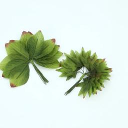 12pçs flores artificiais para casamento, acessórios de decoração para casa, flores decorativas, grinaldas de folhas falsas, presentes diy, folhas de ouro baratas - Image 4