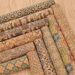 Tecido de cortiça macia para DIY vestuário saco e bordado, artesanato artesanal, patchwork retro, A4 impresso suprimentos - Image 5