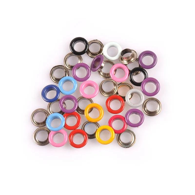 100 pçs cor misturada ilhós de metal e ilhós para scrapbooking acessórios diy costura roupas artesanato artesanal 10mm c1916 - Image 1