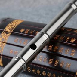 Flauta profissional de titânio com 2 seções de metal, instrumento musical de sopro, flauta clássica de 8 furos, tubo de titânio - Image 4