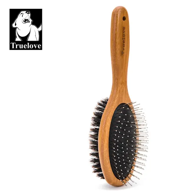 Escova de Cabelo Dupla Face Truelove em Aço Inoxidável para Animais de Estimação - Ideal para Competição e Férias com Cães TLK23125