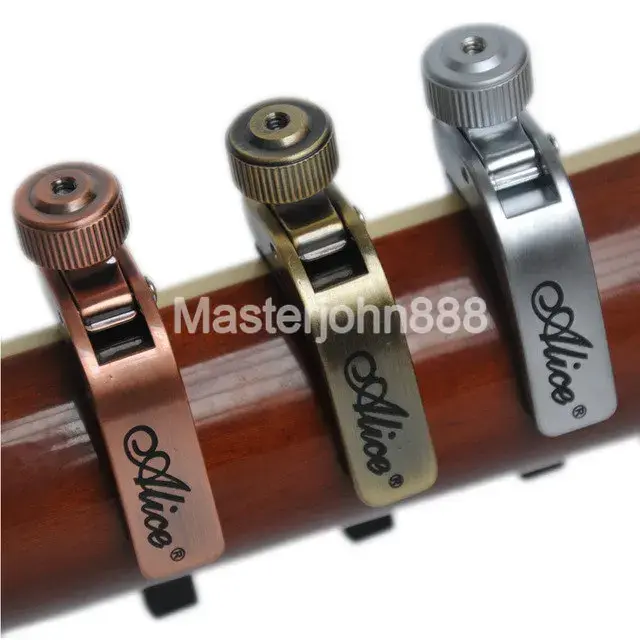 Capotraste Ajustável Alice A007J em Metal para Violão e Guitarra Elétrica Acústica - Cores Prata, Cobre e Bronze