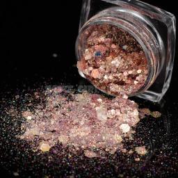 1 frasco de glitter colorido para a decoração do prego, adesivos hexágono, tamanhos diferentes, nail art, strass, decorações de poeira, frg # - Image 2
