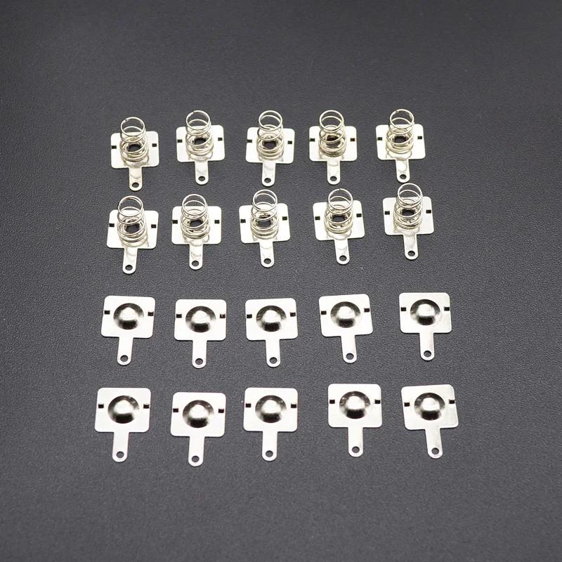 Substituição Metal Baterias, Primavera Contato Plate, Prata para pilhas AA e AAA, 20Pcs - Image 1