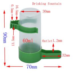 Alimentador automático para pássaros 1 peça, copo gaiola para beber fonte de pássaros, acessório gaiola para beber - Image 4
