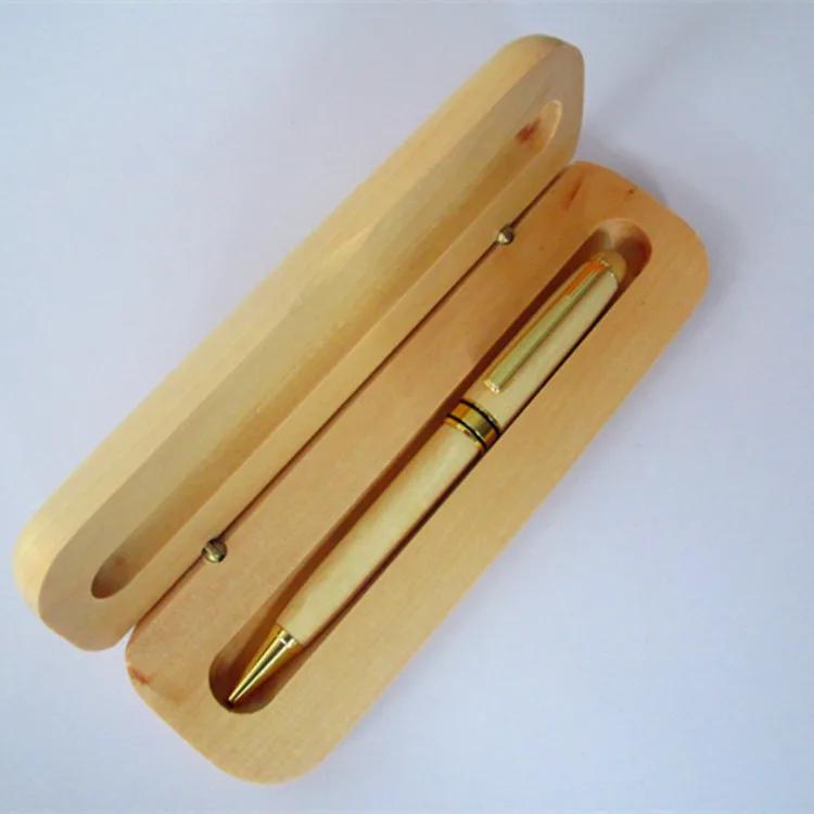 Caneta de madeira de bordo, prático, logotipo de presente para idosos, caneta esferográfica de madeira customizada - Image 1