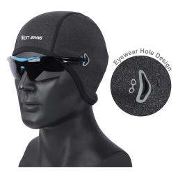 WEST BIKING Inverno Fleece Bicicleta Caps Windproof Térmica Capacete Forro Dos Homens Mulheres Bicicleta Chapéus Outdoor Running Esqui Ciclismo Caps - Image 4