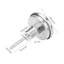 Termômetro frontal de fabricação de cerveja, de aço inoxidável, celsius, fahrenheit, medidor de temperatura da destilação, 1/2 ''npt (haste de 2'') - Image 6
