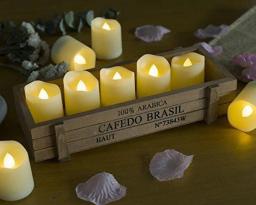 Conjunto de 9 velas led sem chama com borda derretida, com temporizador, controle remoto, vela votiva, natal, casamento, bateria, operação-branco quente - Image 6