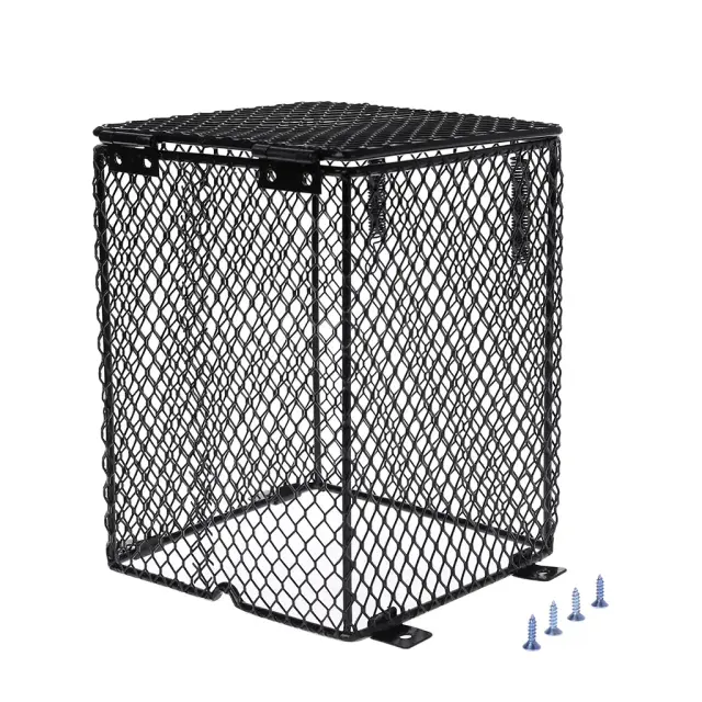 Aquecedor de Réptil com Protetor de Malha Metálica para Gaiolas e Gabinetes de Aquecimento