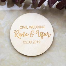 Lembrancinhas de madeira para casamento, nome personalizado rústico, imã para save the date, casamento, aniversário e chá de noiva - Image 4