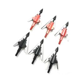 6 pçs 100 grão 2 lâmina fixa caça broadheads flecha pontos pontas de metal para recurvo arco composto e besta - Image 4