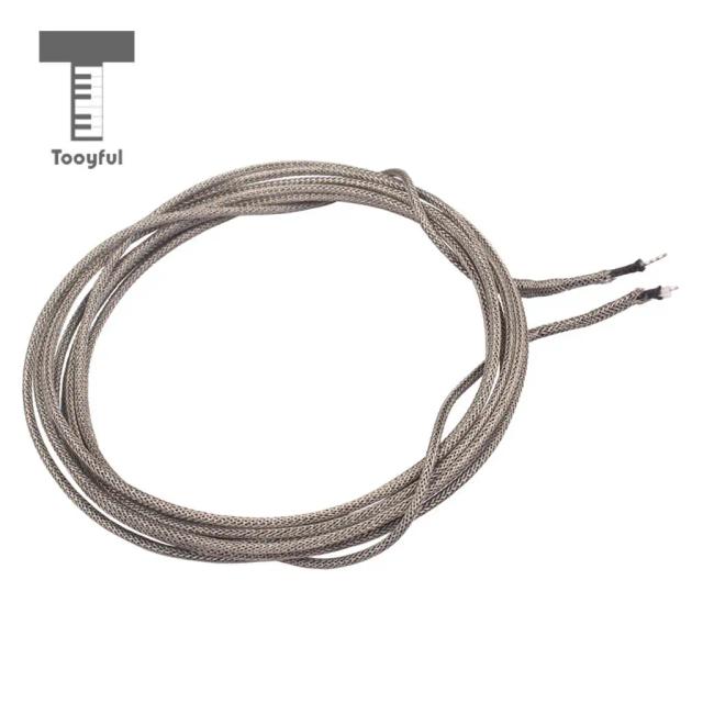 Cabo Trançado Tooyful 22AWG para Guitarra com 300cm de Comprimento - Conector Único e Escudo de Alta Qualidade