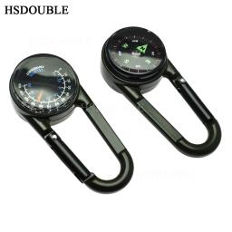 Mosquetão multifuncional com Mini Bússola e Termômetro, Chaveiro, Metal, Caminhadas, ao ar livre, Sporting, 3 em 1, 1Pc - Image 1