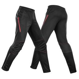 Lixada calças de ciclismo masculinas, calças térmicas de lã à prova d'água e vento, para inverno, para bicicleta, corrida, esportes - Image 2