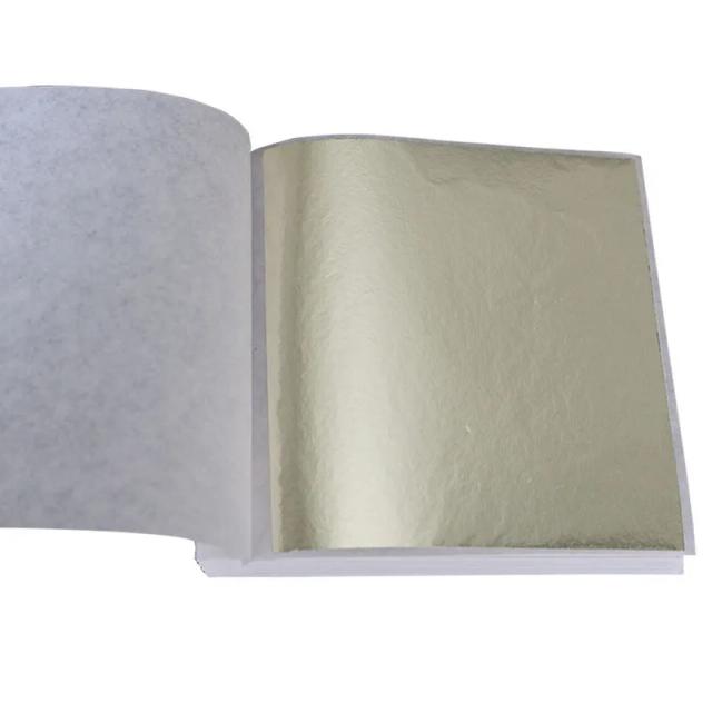 Folhas de Imitação de Ouro, Prata e Cobre para Artesanato - Conjunto com 100 Peças para Decoração DIY