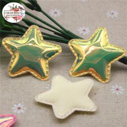 4.5cm 12 pçs estrela remendos brilhante plutônio estrela forma acolchoada feltro apliques para decoração diy acessórios de cabelo - Image 3