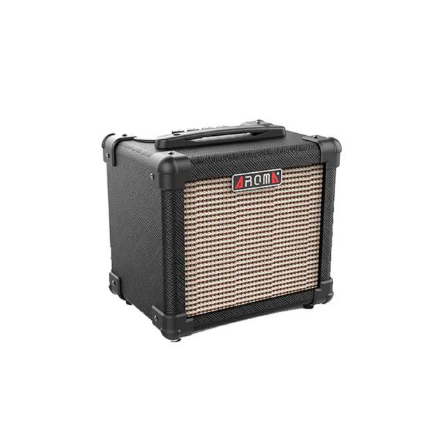 Amplificador Analógico Aroma AG-10 com Caixa de Altifalantes: Som Limpo e Efeitos de Distorção para Áudio Superior