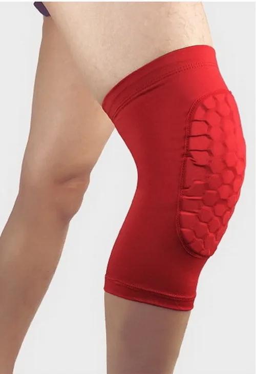 Protetor de joelho para vôlei e basquete, esponja sextavada esportiva protetora de segurança para perna, suporte de compressão para panturrilha - Image 1