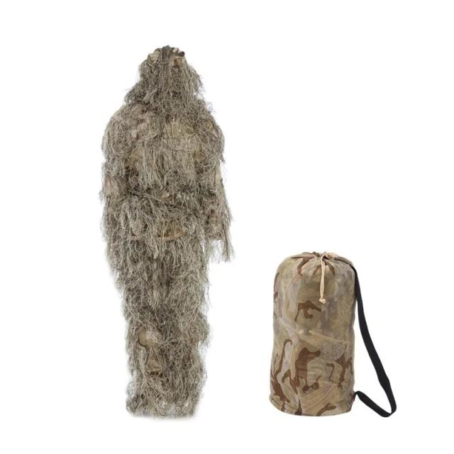 Vestuário Camuflado 3D para Caça: Conjunto de 4 Peças para Selva, Deserto e Neve