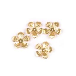 Enfeites de metal para decoração de casa, 3 cores flores ornamentais enfeites conectores para diy scrapbooking artesanato decoração 50 peças 22mm yk0742 - Image 2