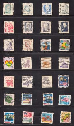 Selos postais vintage com Post Mark, papel para coleta, sem repetição, todos diferentes, EUA, 300 pcs por lote - Image 5
